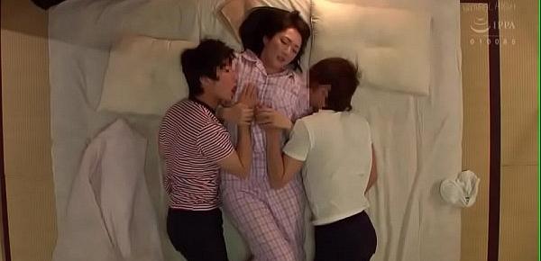  Beautiful japanese aunt gets fucked by two nephews